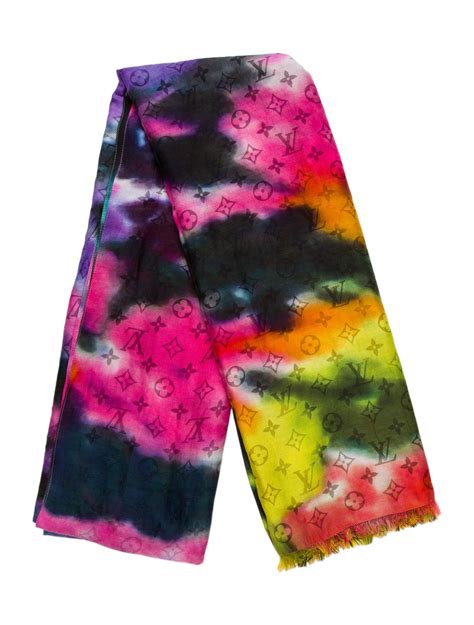 louis vuitton tie dye scarf|louis vuitton scarf.